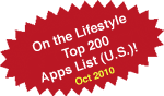 On the iTunes App Store Lifestyle TOP 200 list
